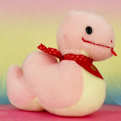 Fukumaneki the Lucky Snake - Pink - Small