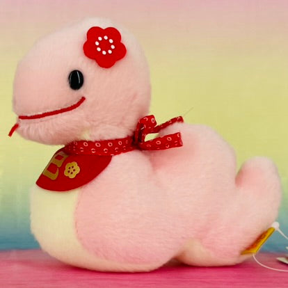 Fukumaneki the Lucky Snake - Pink - Small