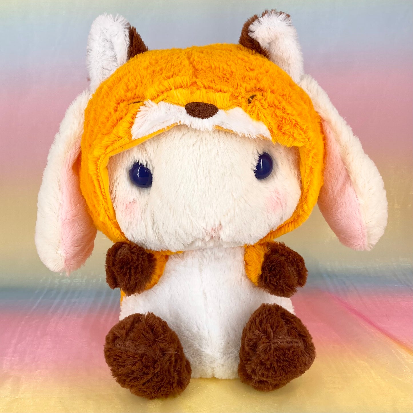 Loppy Yurugurumi The Rabbit - Wearing Fox Onesie - Large