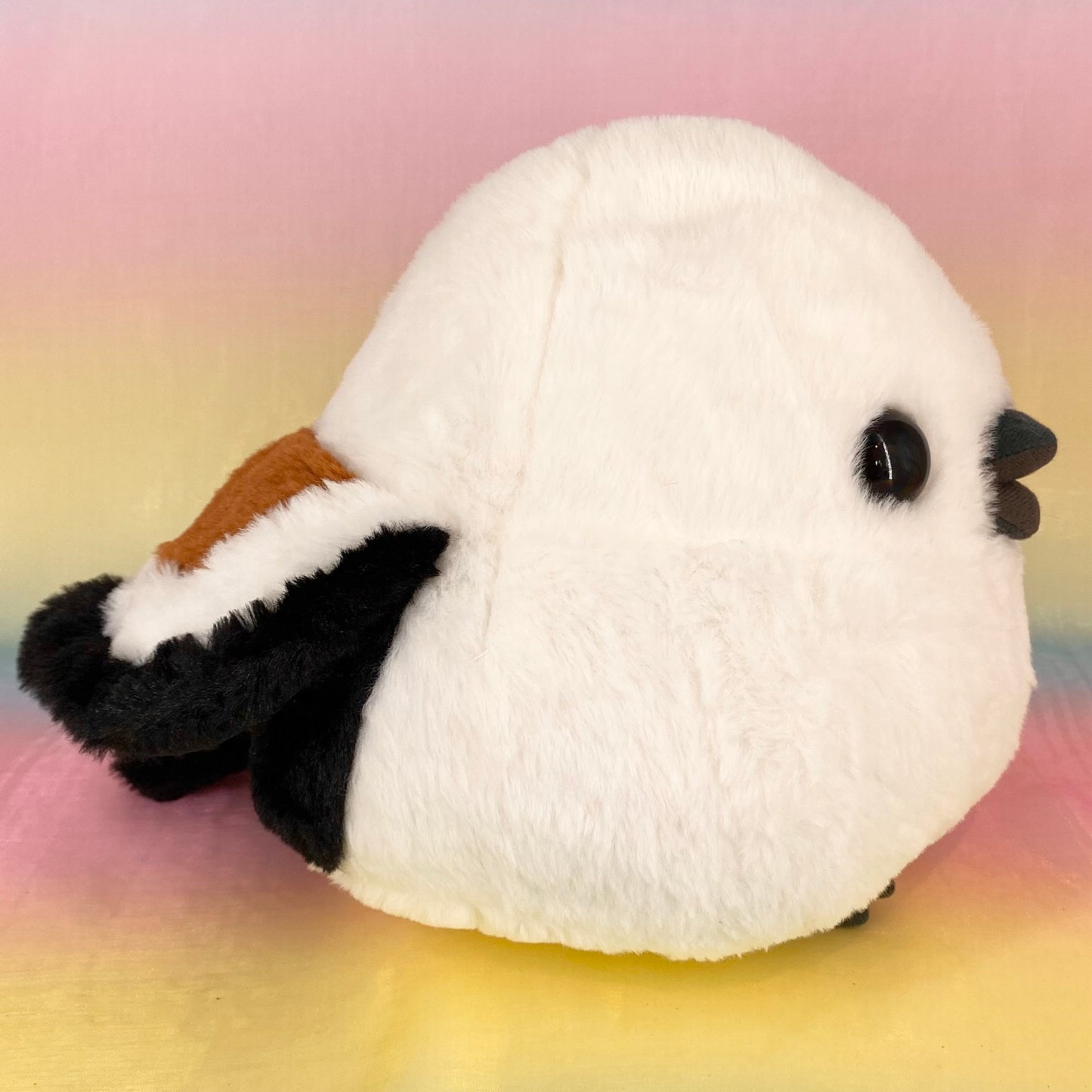 Fuku Fuku The Bird - White with Open Beak - Medium