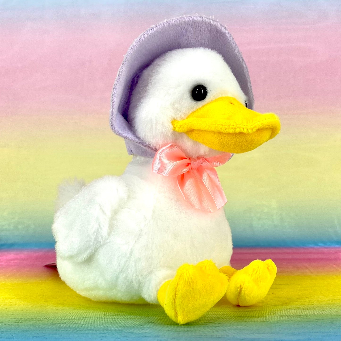 Peta Peta Ahiru-Tai the Duck - White with Bonnet - Small