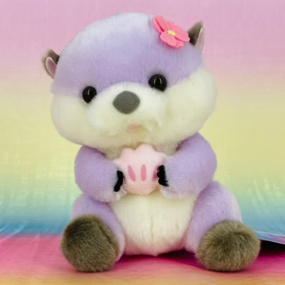Uki Uki Rakko Kirakira The Sea Otter - Lilac with Sea Shell - Small