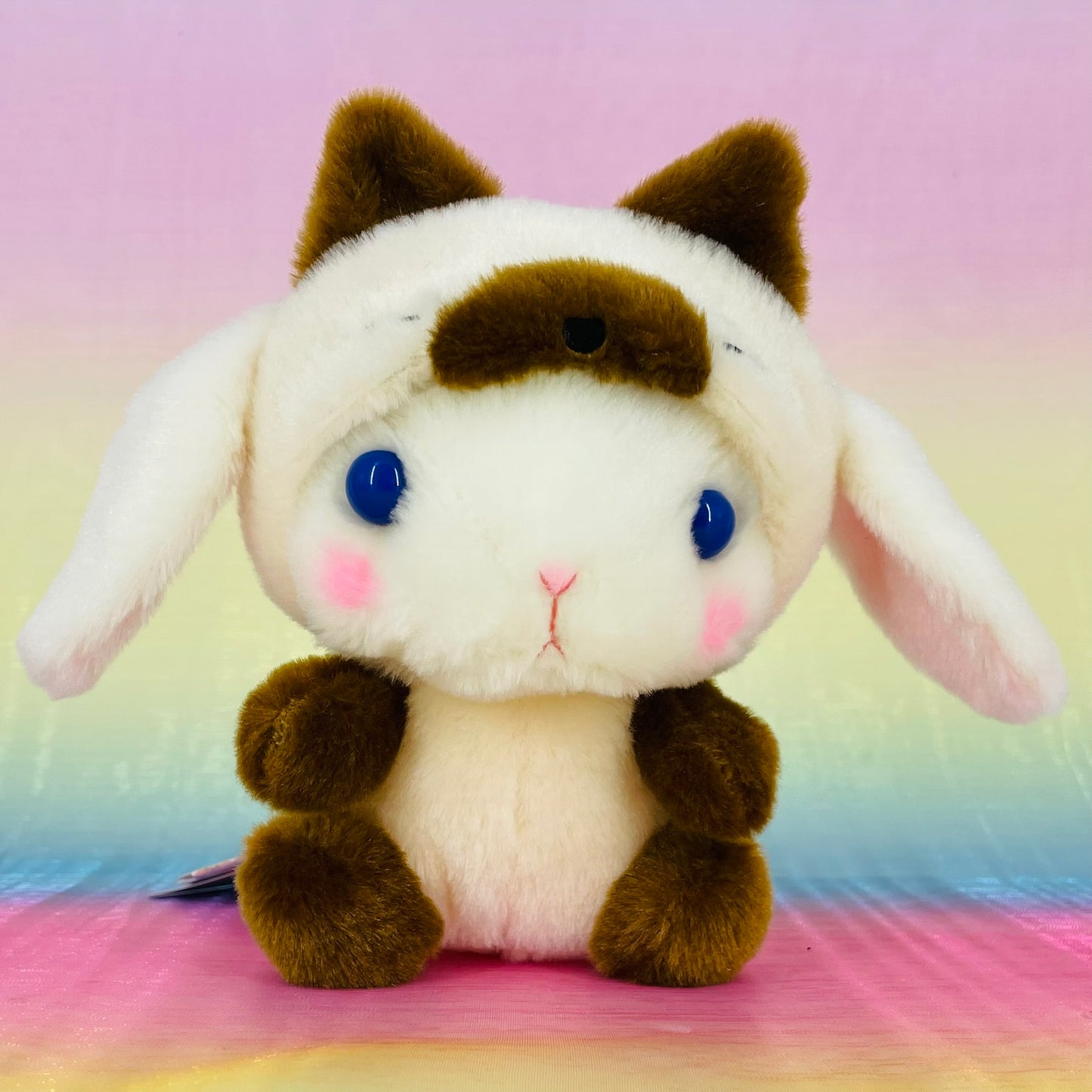 Loppy Yurugurumi The Rabbit - Wearing Cream & Hazel Cat Onsie - Small