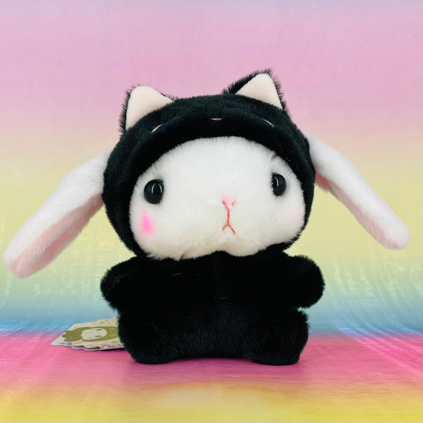 Loppy Yurugurumi The Rabbit - Wearing Black Cat Onsie - Small