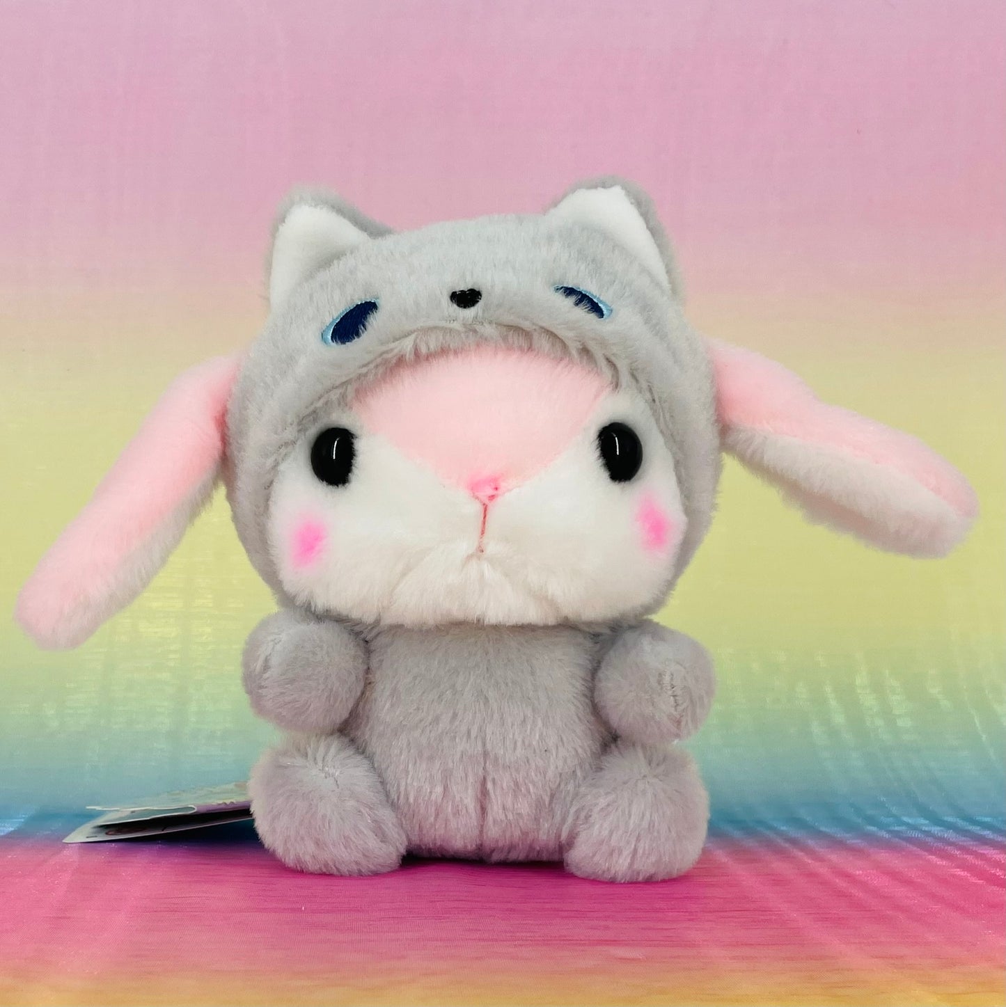 Loppy Yurugurumi The Rabbit - Wearing Grey Cat Onsie - Small