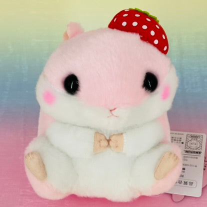 Coron The Hamster - Pink with Strawberry on Head - Small