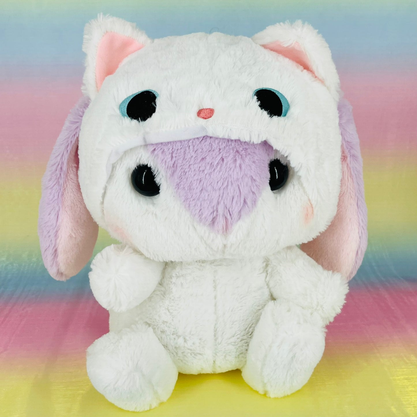 Loppy Yurugurumi The Rabbit - Wearing White Cat Onsie - Large