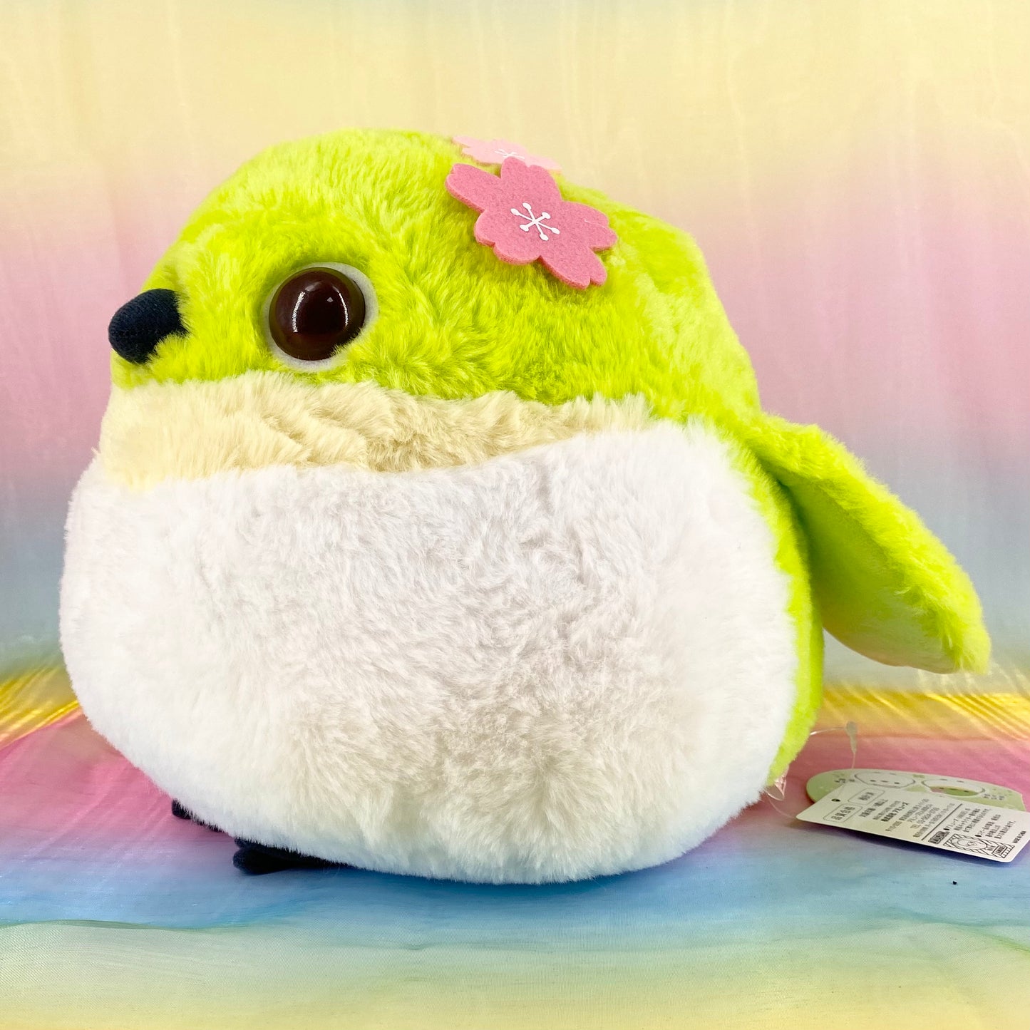 Fuku Fuku The Bird - Green with Head Flowers - Medium