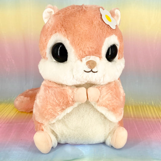 Momonga The Flying Squirrel - Pink with Head Flower - Large