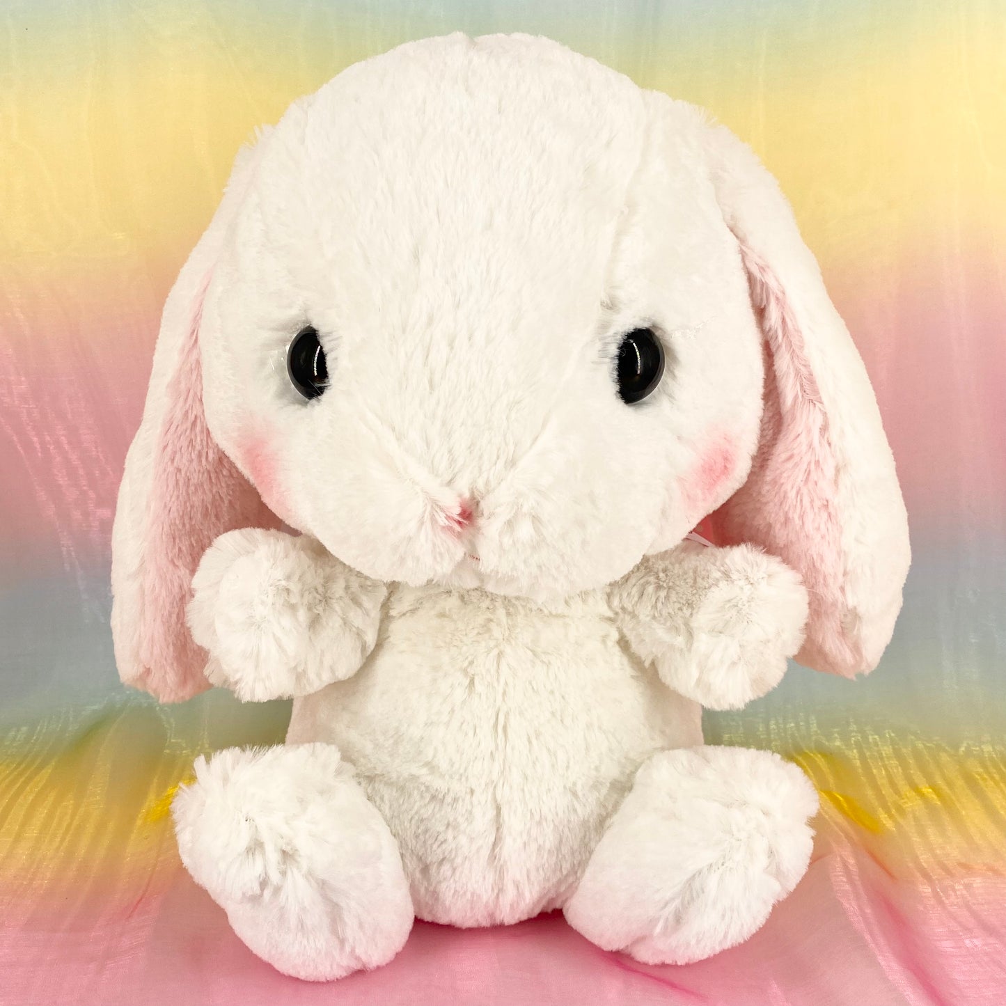 Loppy The Rabbit - White with Ribbon - Large