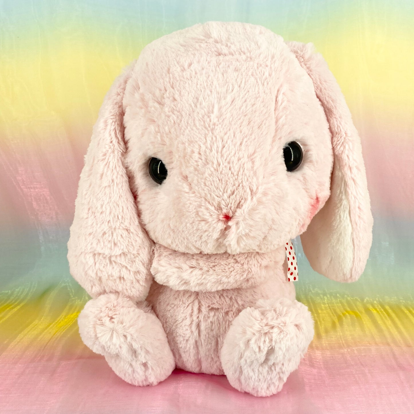 Loppy The Rabbit - Pink Holding Ear - Large