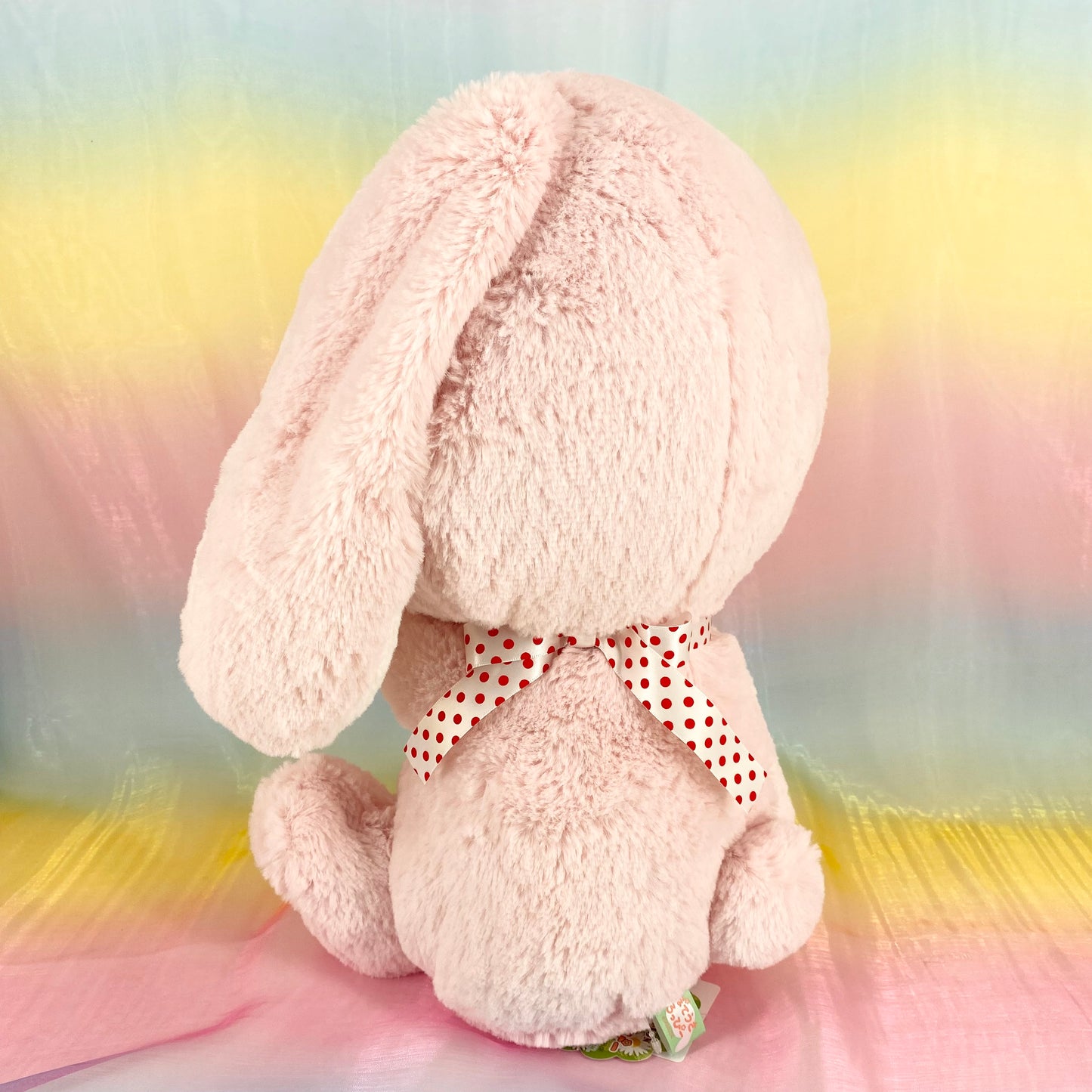 Loppy The Rabbit - Pink Holding Ear - Large