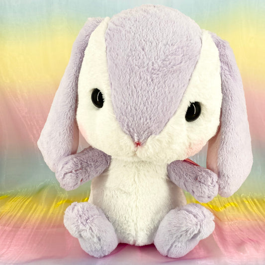 Loppy The Rabbit - Purple & White with Ribbon - Large