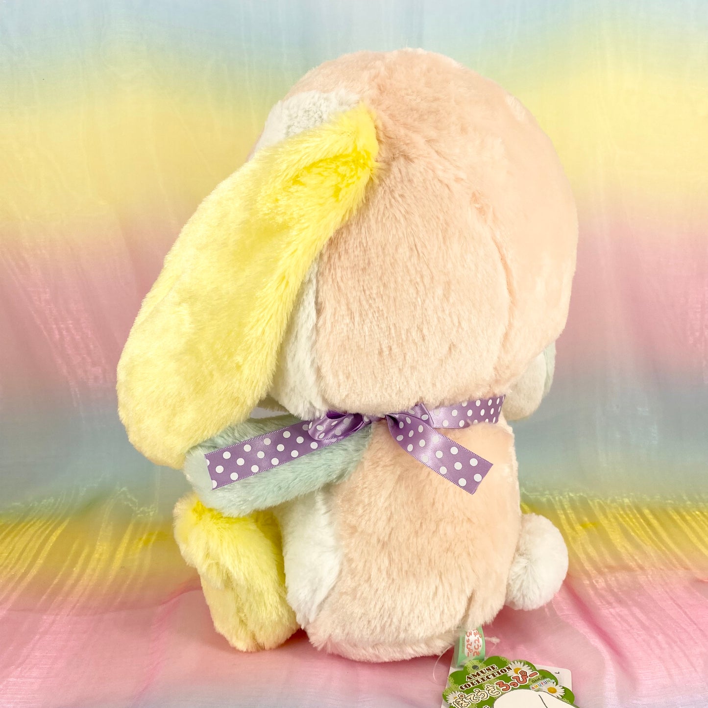 Loppy The Rabbit - Rainbow with Ribbon - Large