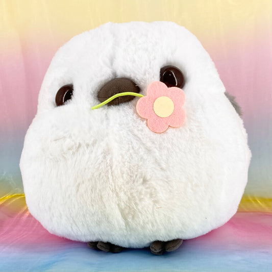 Fuku Fuku The Bird - White with Beak Flower - Medium